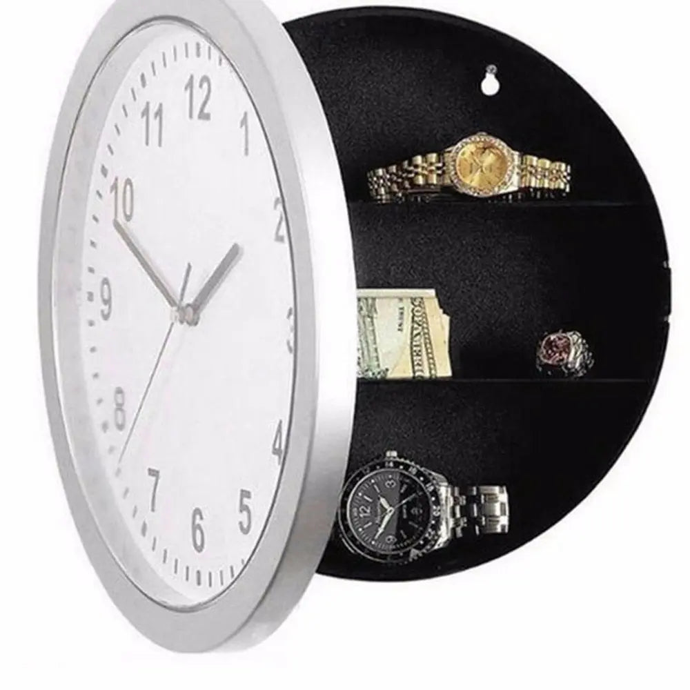 Horloge Murale Coffre-Fort Secret - Blanc Moderne  Decor Harmony