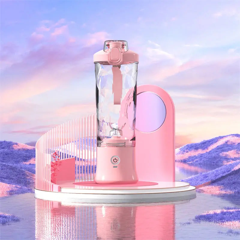 Mini Portable Blender Milkshake Cup With USB Rechargeable 6 Blades Mini Fruit Juice Mixer Shake Take Juice Cup  Decor Harmony
