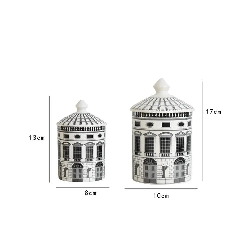 Pot de rangement en céramique - Design architectural européen Minha loja