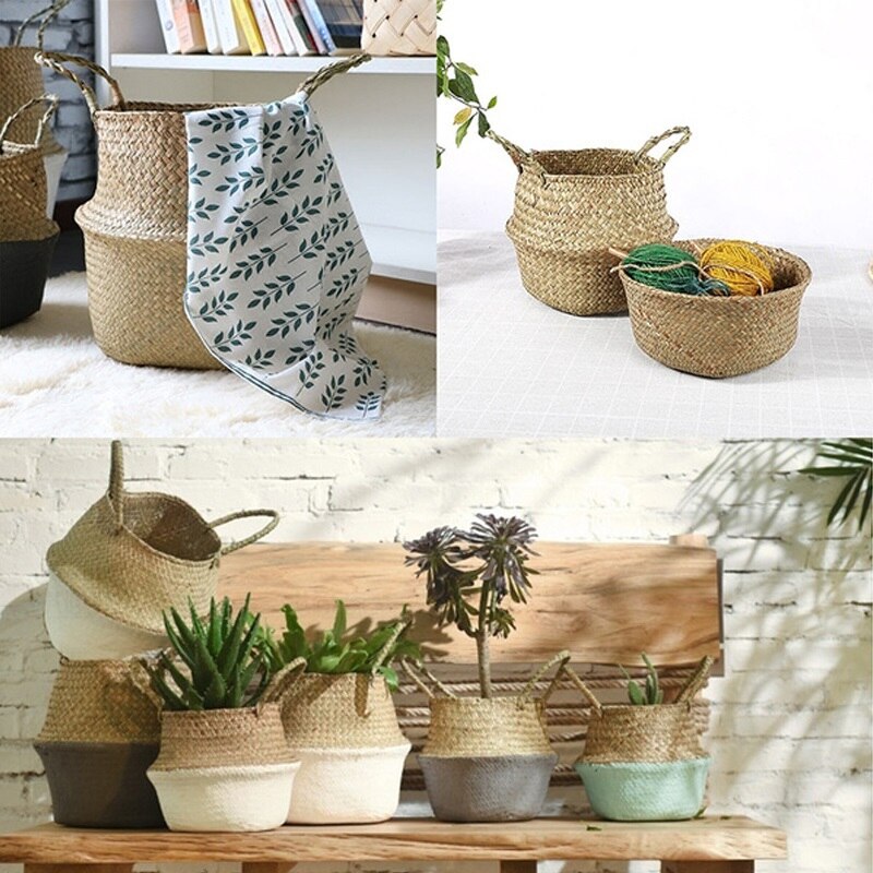 Handmade storage basket for plants, laundry or toys