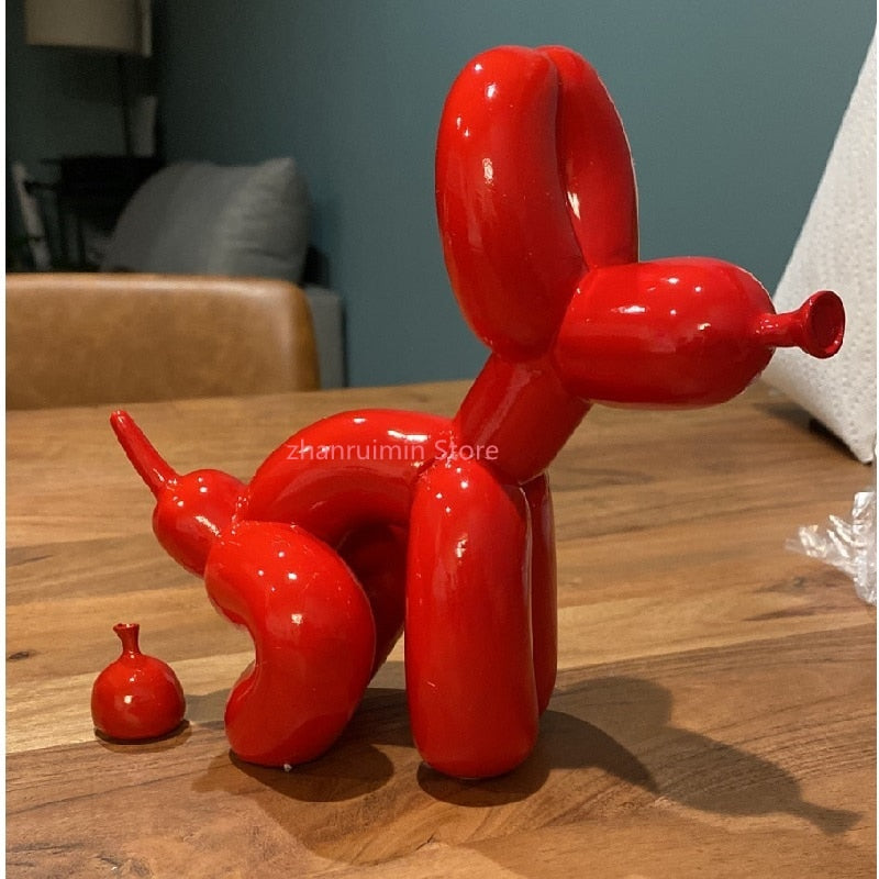 Sculpture de chien en ballon en résine pour la décoration  Decor Harmony