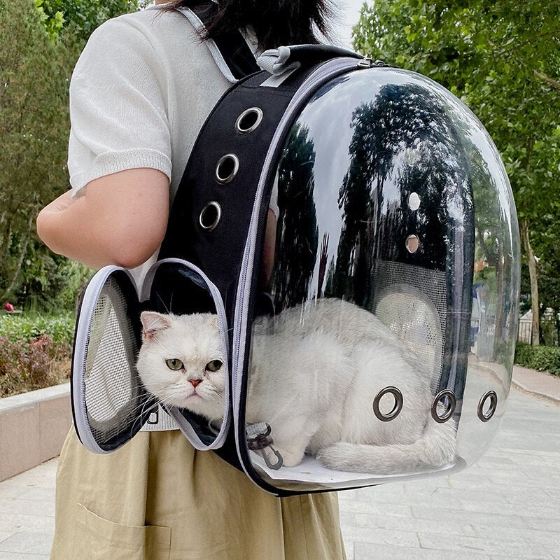 Cat Carrying Bag Space Pet Backpack Breathable Portable Transparent Backpack Puppy Dog Transport Carrier Space Capsule Bag Pets  Decor Harmony